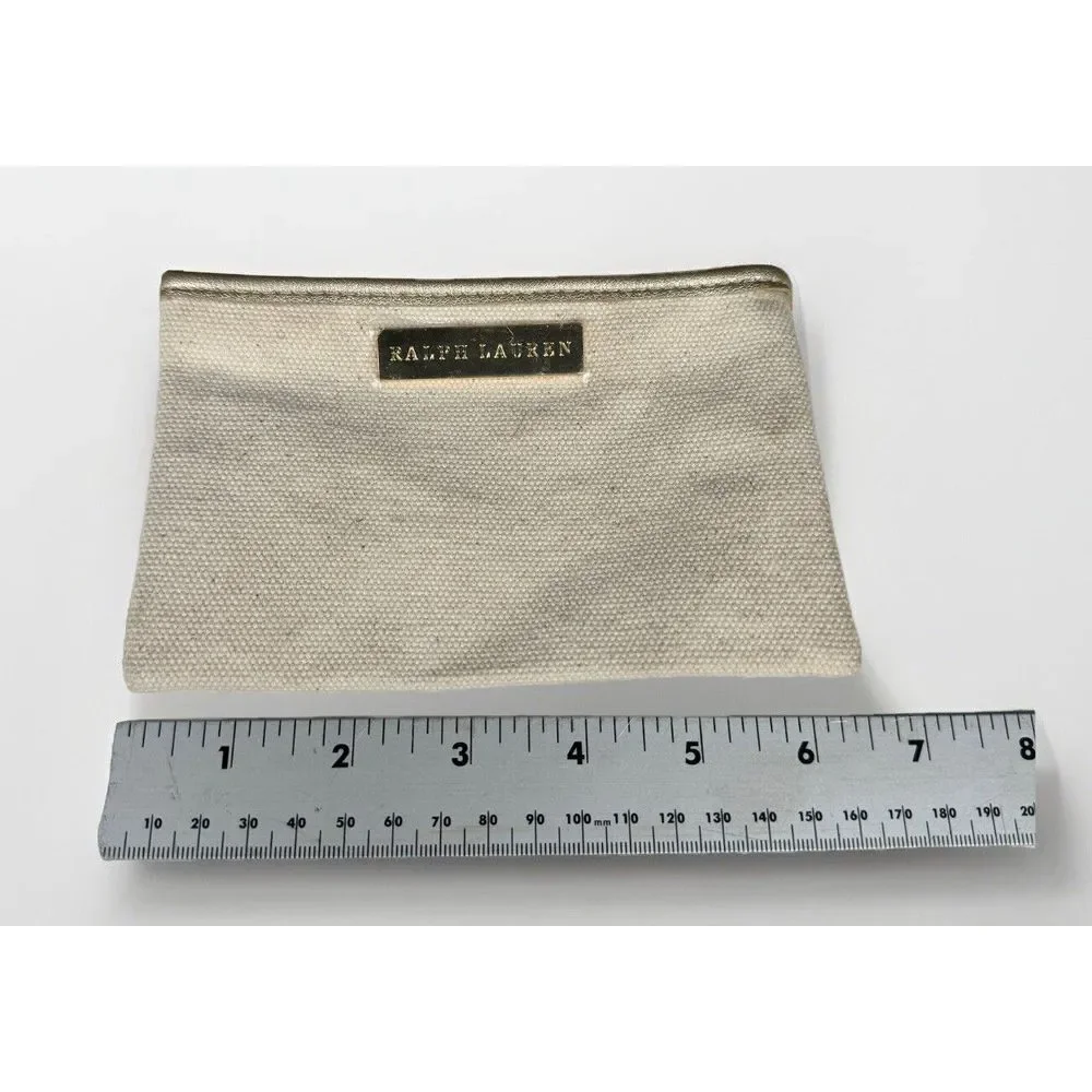 Ralph Lauren Wristlet Pouch‎ Bag Purse w/Wrist Strap Zipper Closure